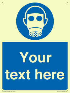 Custom Respirator Required Sign